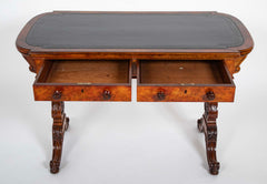 Important William IV Period Desk with Superb Carving Signed Holland & Sons