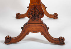 Important William IV Period Desk with Superb Carving Signed Holland & Sons