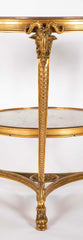 Pair of Important Bronze Marble Top Gueridons