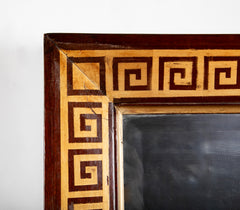 Greek Key and Mahogany Console Mirror