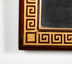 Greek Key and Mahogany Console Mirror