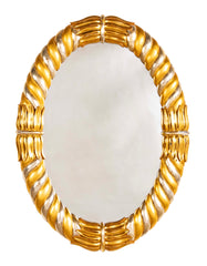 An Early 19th Century Gold & Silver Gilt Oval Neo-Classic Mirror