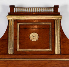 Early 19th Century Baltic Neo-Classic Mahogany & Brass Trimmed Mirror