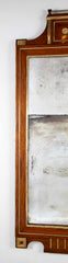 Early 19th Century Baltic Neo-Classic Mahogany & Brass Trimmed Mirror
