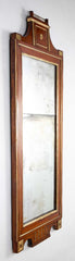 Early 19th Century Baltic Neo-Classic Mahogany & Brass Trimmed Mirror