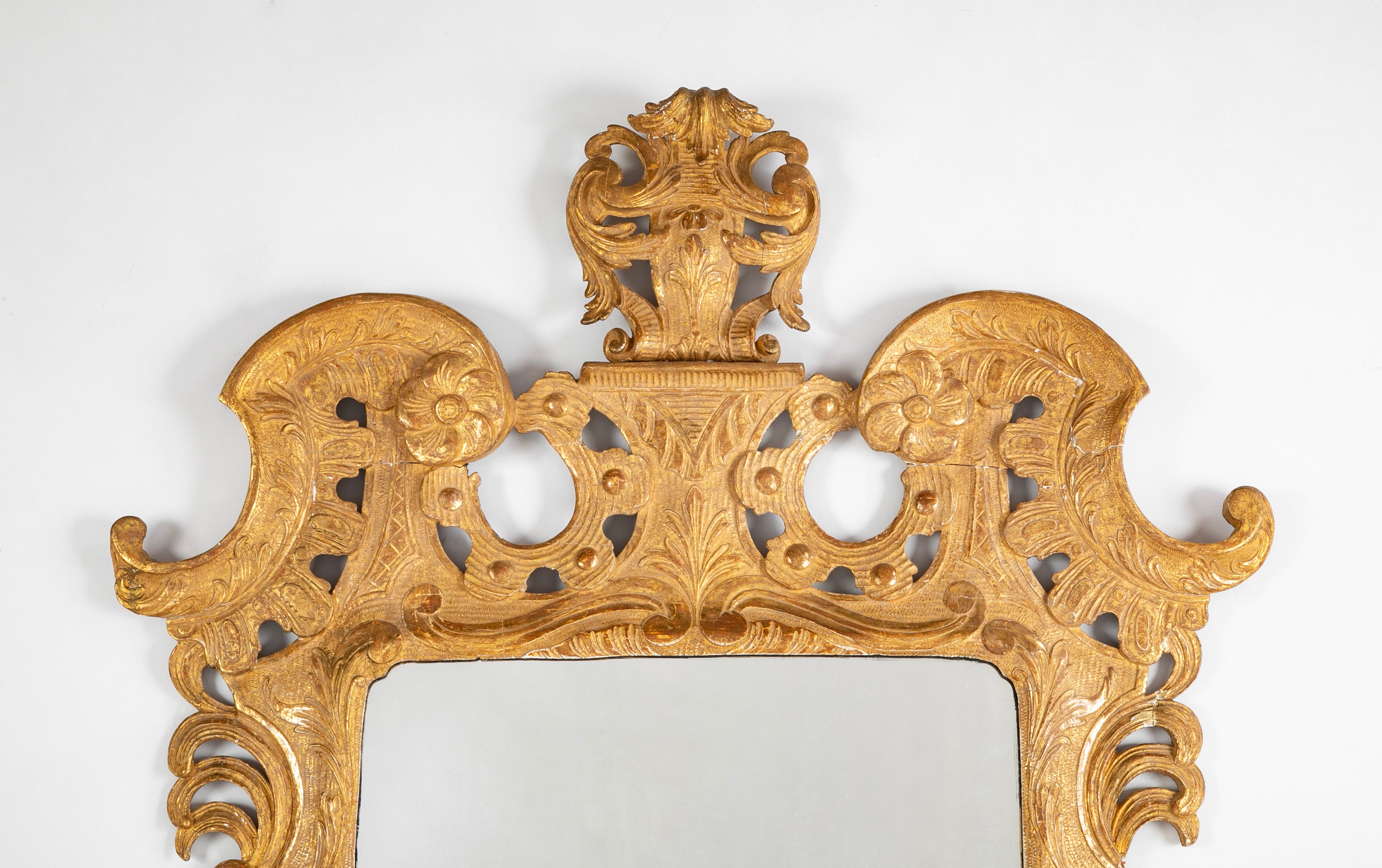 Rare Irish Mid 18th Century George II Gilded & Carved Mirror