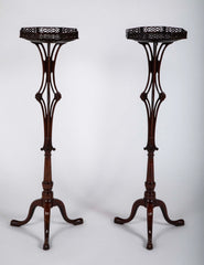 Pair of English George II Period  Pedestals in the Manner of Linnell