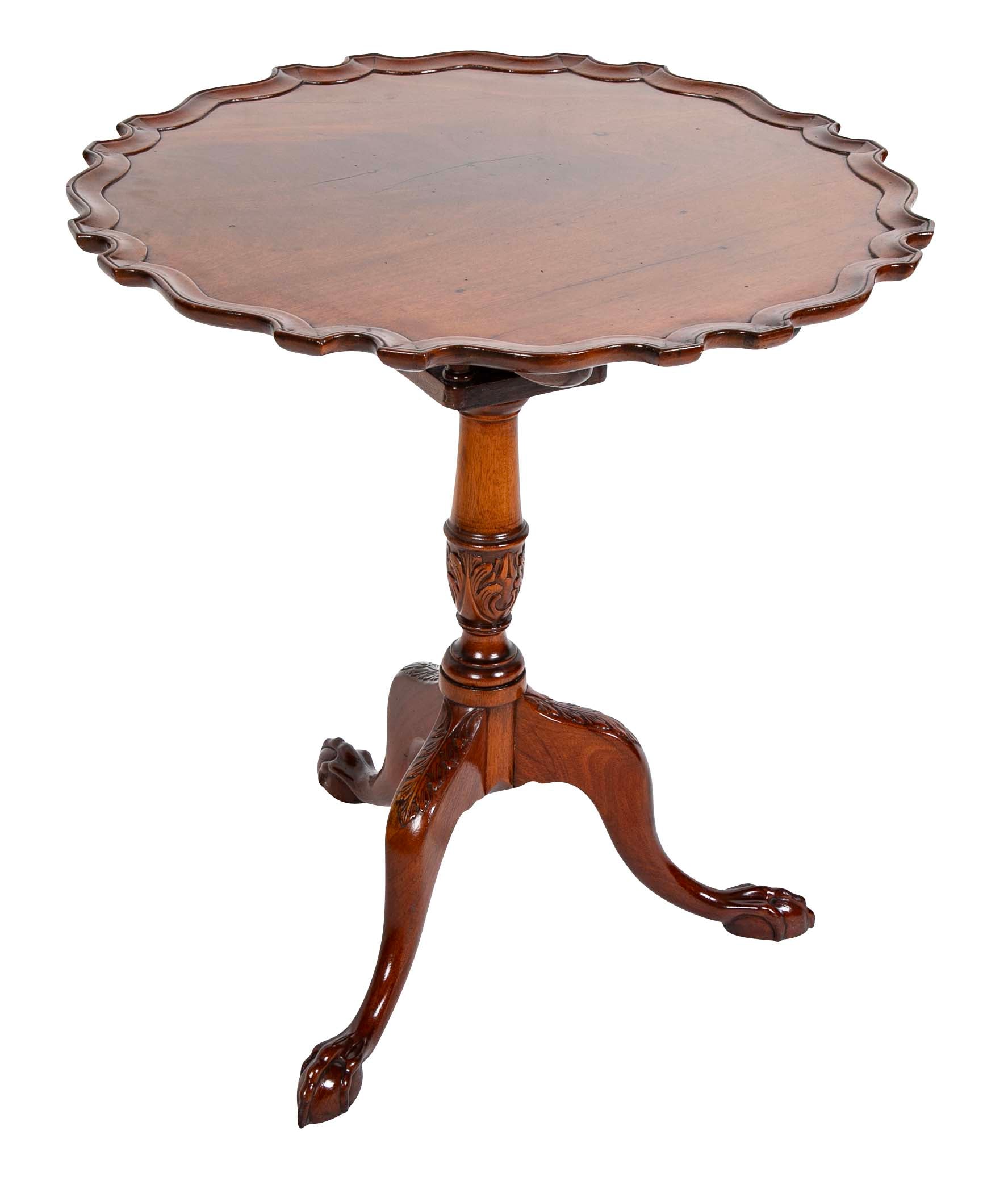 Chippendale Pie Crust Tilt Top Table