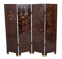 19th Century Chinese Coromandel Screen with 2 Sided Decoration