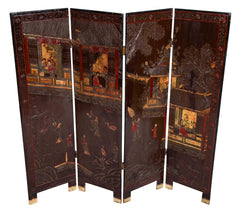 Chinese Four Fold Screen