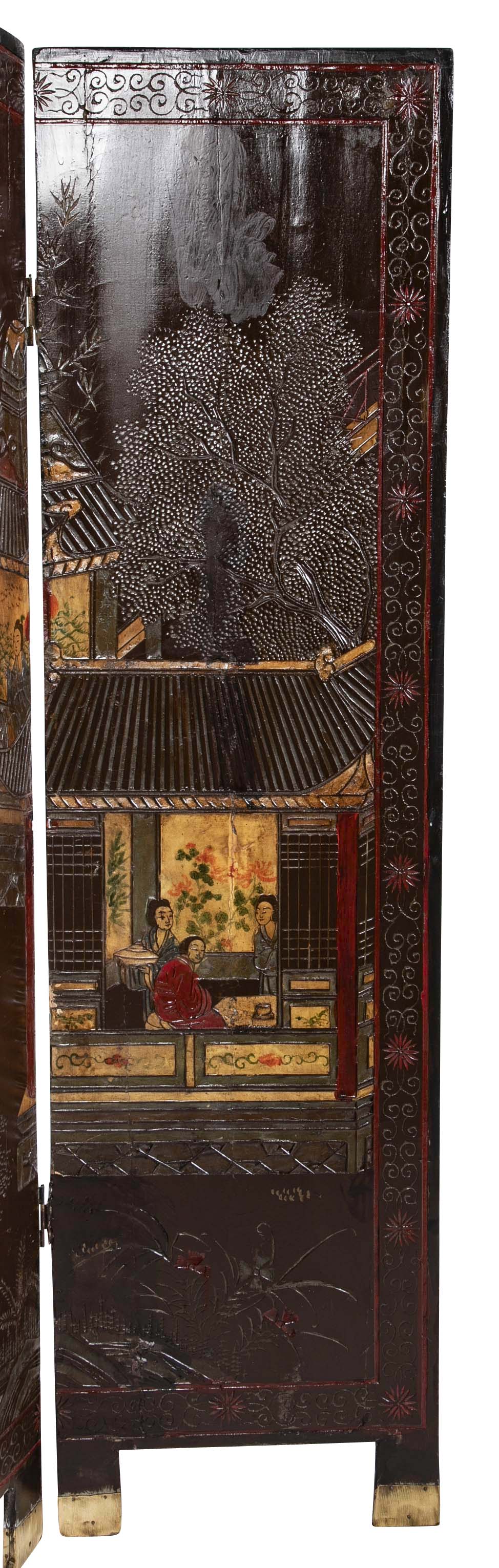Chinese Four Fold Screen