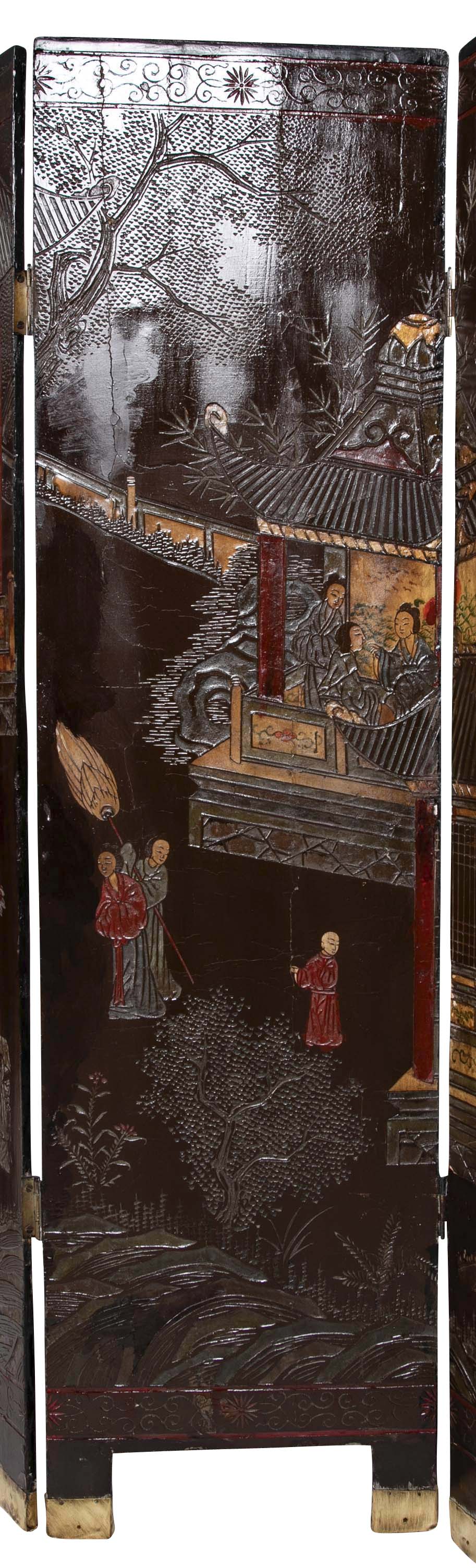 Chinese Four Fold Screen