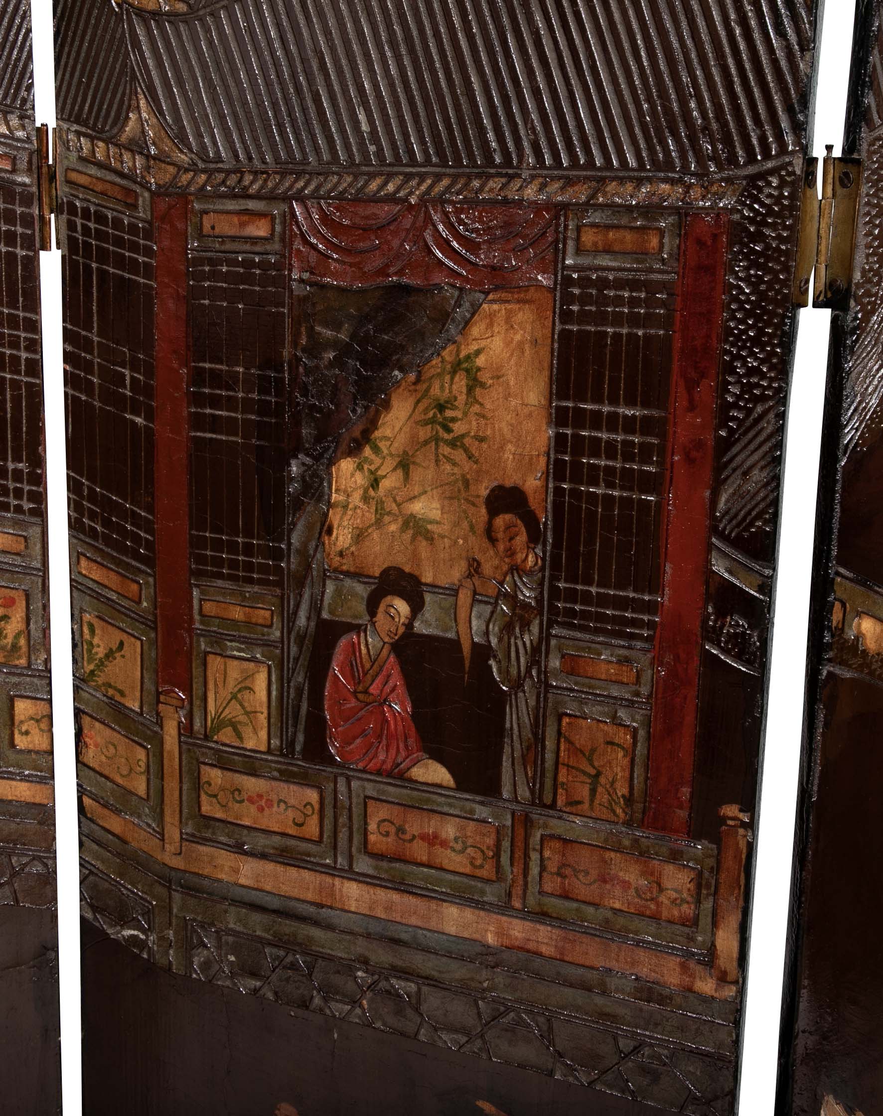 Chinese Four Fold Screen