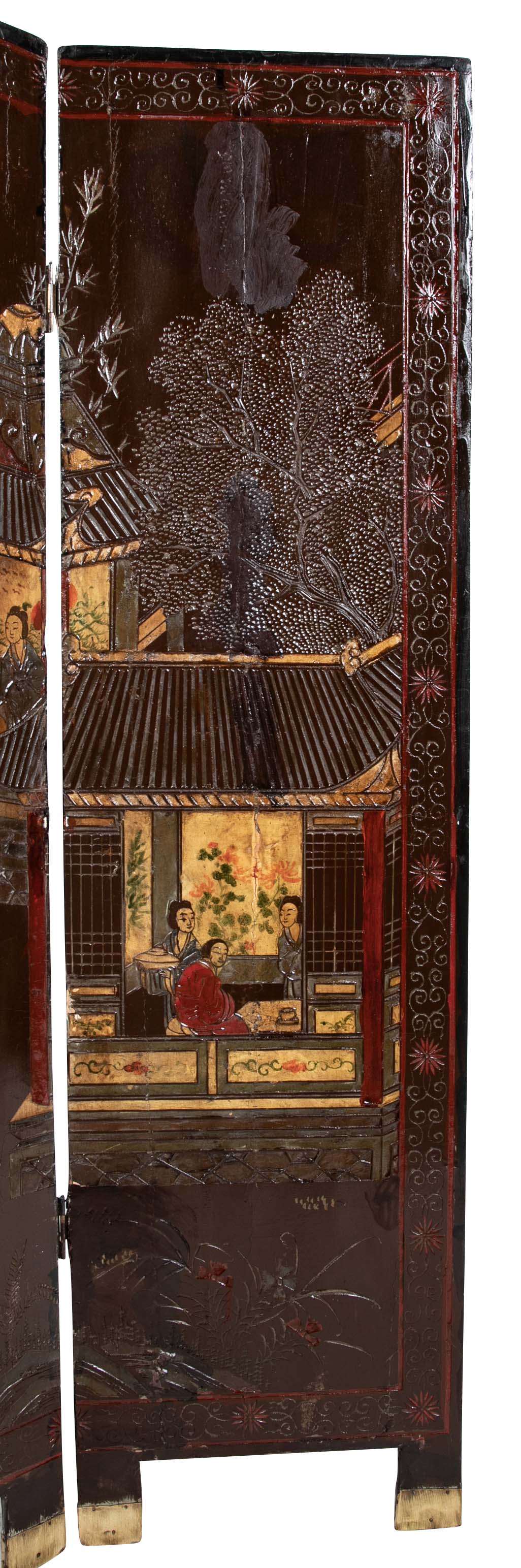 Chinese Four Fold Screen