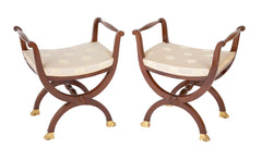 Pair of Empire French Curule Stools
