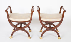 Pair of Empire French Curule Stools