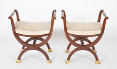 Pair of Empire French Curule Stools