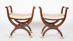 Pair of Empire French Curule Stools