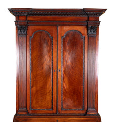 George II Mahogany Architectural Secretary Desk