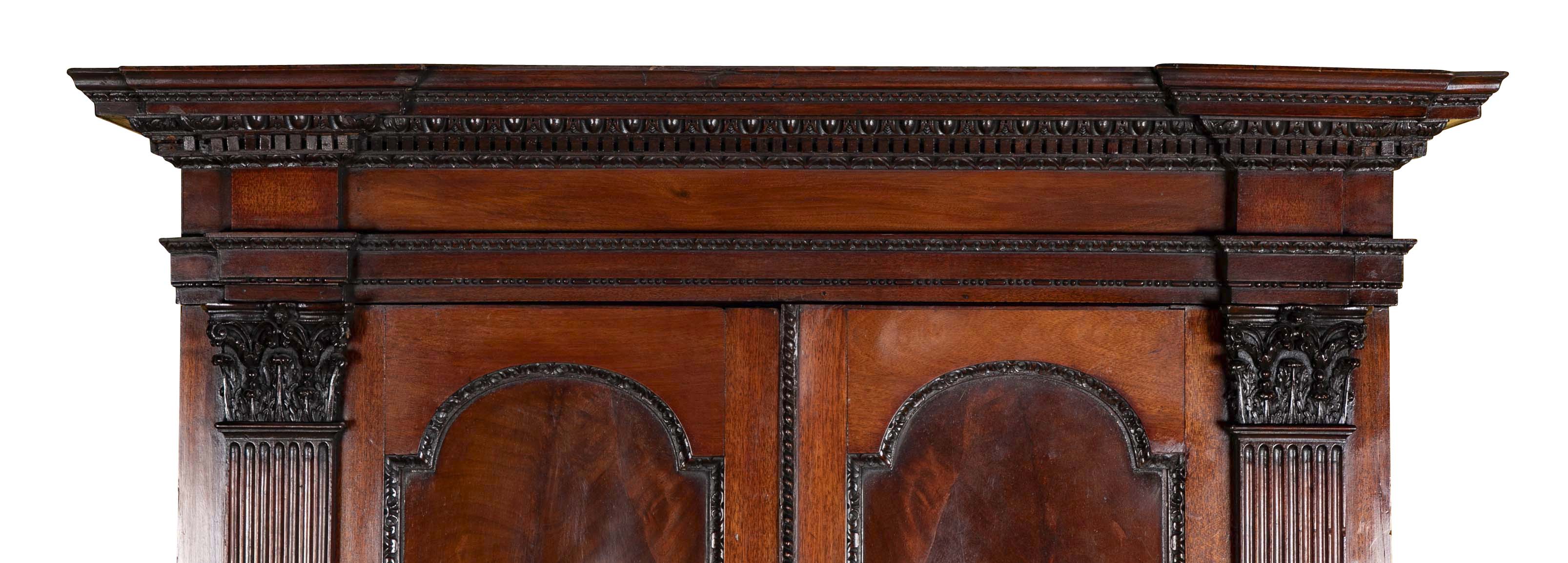 George II Mahogany Architectural Secretary Desk