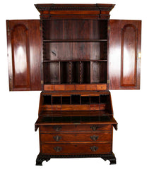 George II Mahogany Architectural Secretary Desk