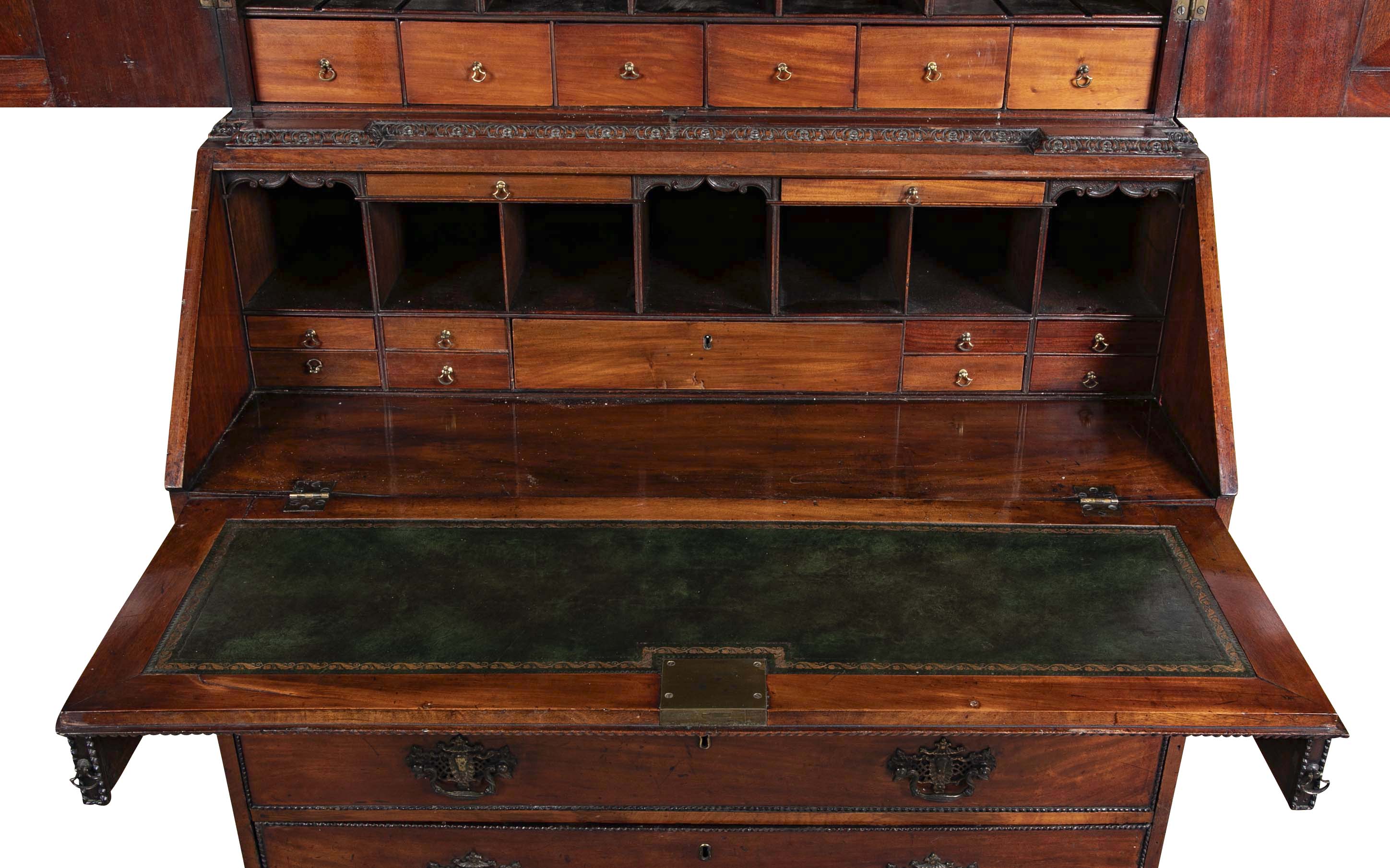 George II Mahogany Architectural Secretary Desk