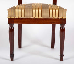 Set of Twelve Rare Empire Restauration Dining Chairs in Classic Design