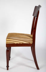 Set of Twelve Rare Empire Restauration Dining Chairs in Classic Design