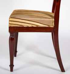 Set of Twelve Rare Empire Restauration Dining Chairs in Classic Design