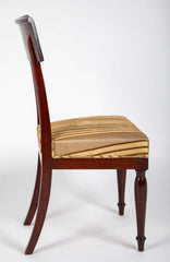 Set of Twelve Rare Empire Restauration Dining Chairs in Classic Design