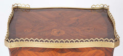 Louis XV Three Drawer Petite Commode with Marquetry Top & Sides