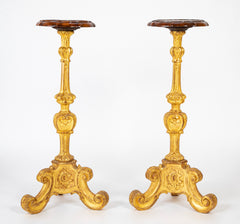 Pair of George I Carved and Gilded Pedestals