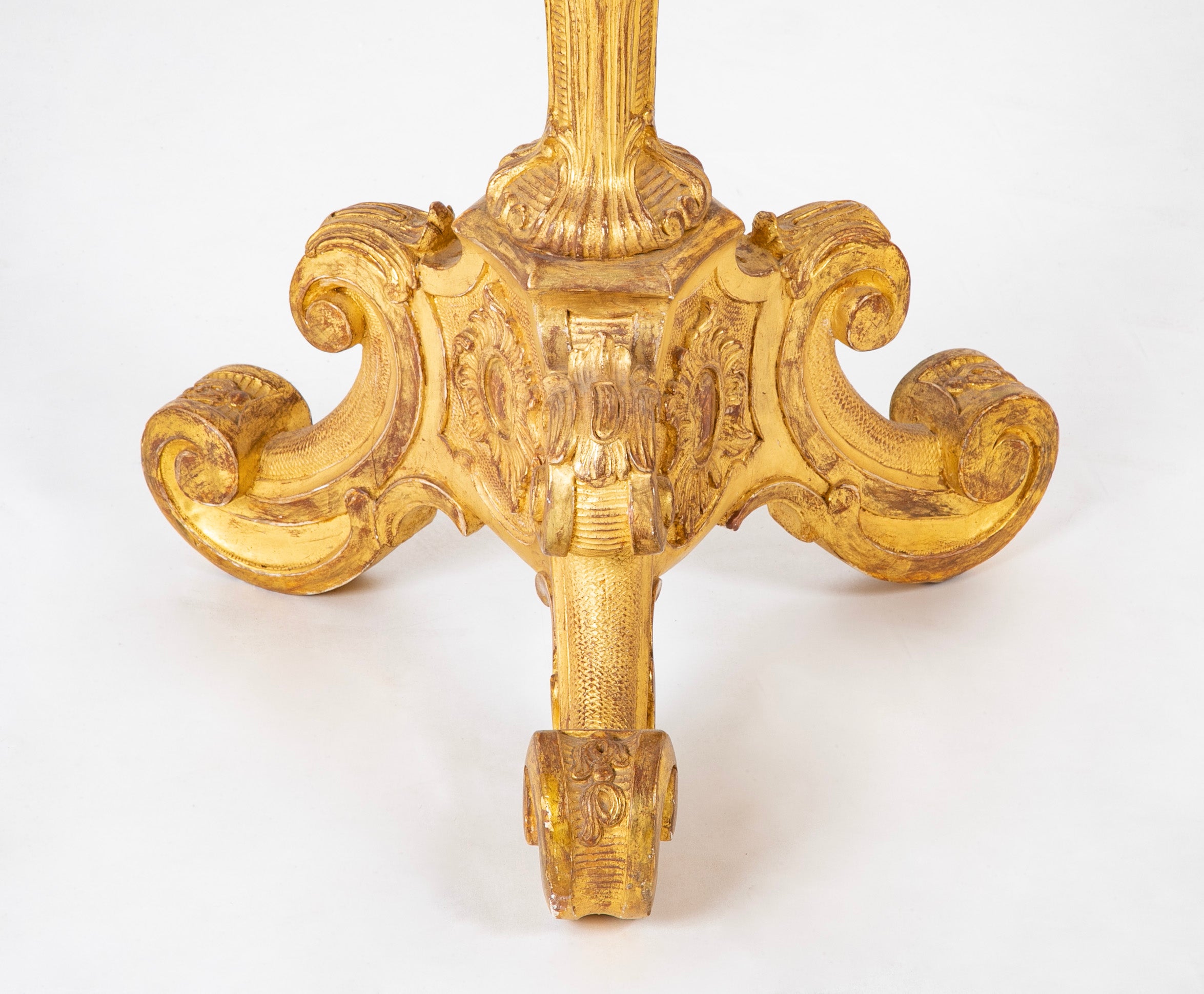 Pair of George I Carved and Gilded Pedestals