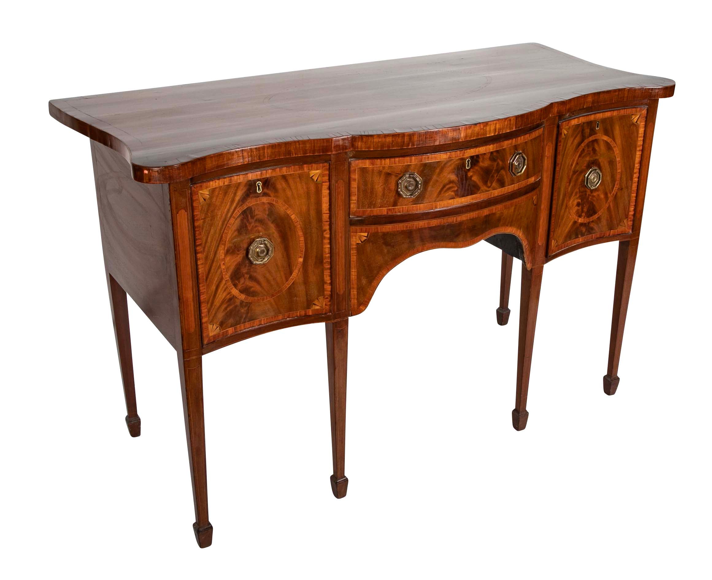 George III Period Mahogany Inlaid Sideboard