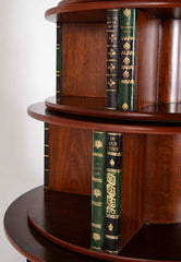 Regency Form Revolving Six Section Library Etagere with Faux Books