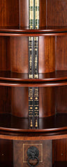 Regency Form Revolving Six Section Library Etagere with Faux Books