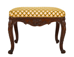 French Regence Carved Oak Bench