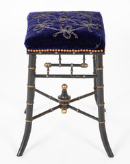 An Arts & Crafts Faux Ebonized Stool