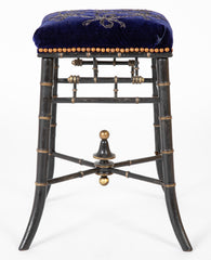 An Arts & Crafts Faux Ebonized Stool