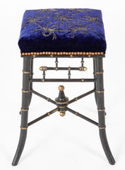 An Arts & Crafts Faux Ebonized Stool