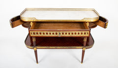 French Louis XVI Marble Top Bronze Mounted Console Deserte