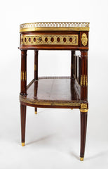 French Louis XVI Marble Top Bronze Mounted Console Deserte