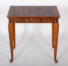 An Art Deco Macassar Side Table in the Manner of Ruhlman