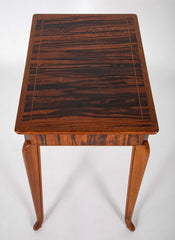 An Art Deco Macassar Side Table in the Manner of Ruhlman