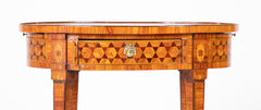 Louis XVI Style Oval Parquetry Salon Table