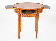 Louis XVI Style Oval Parquetry Salon Table