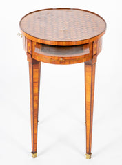 Louis XVI Style Oval Parquetry Salon Table