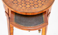 Louis XVI Style Oval Parquetry Salon Table