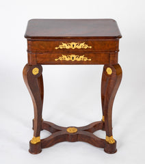 French Empire Mahogany Bronze Mounted Dressing Table