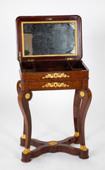 French Empire Mahogany Bronze Mounted Dressing Table